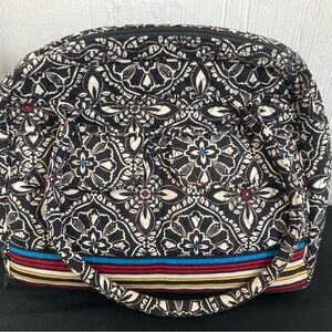 Vera Bradley Black and Cream Floral Shoulder Bag